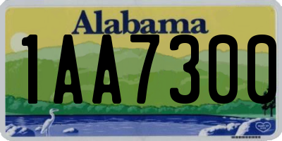 AL license plate 1AA7300