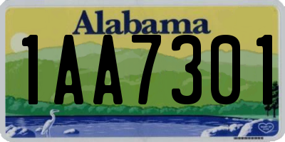 AL license plate 1AA7301
