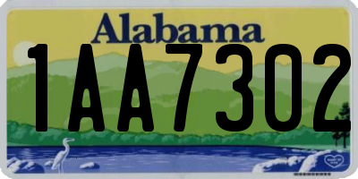 AL license plate 1AA7302