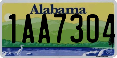 AL license plate 1AA7304