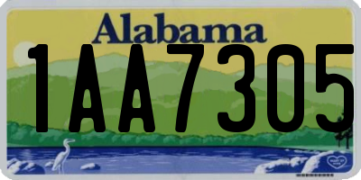 AL license plate 1AA7305