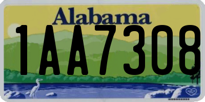 AL license plate 1AA7308