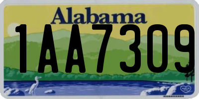 AL license plate 1AA7309