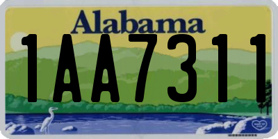 AL license plate 1AA7311