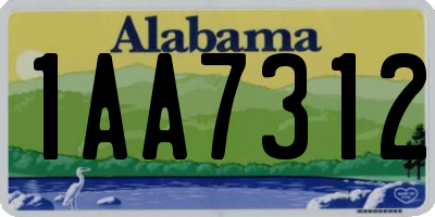 AL license plate 1AA7312