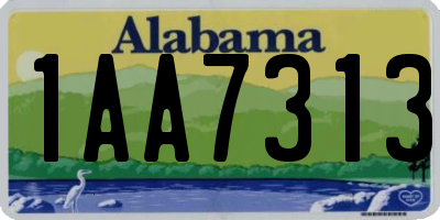 AL license plate 1AA7313