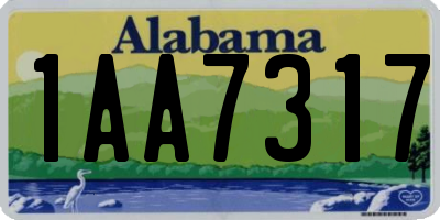 AL license plate 1AA7317