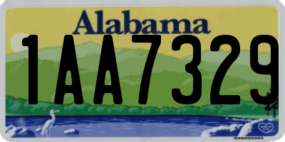 AL license plate 1AA7329