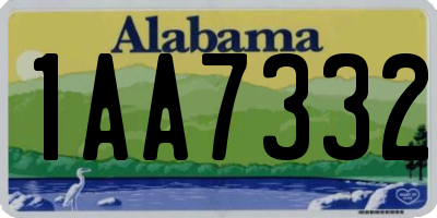 AL license plate 1AA7332