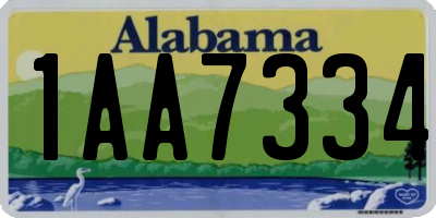 AL license plate 1AA7334