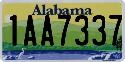 AL license plate 1AA7337