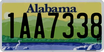 AL license plate 1AA7338