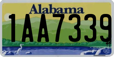 AL license plate 1AA7339