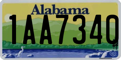 AL license plate 1AA7340