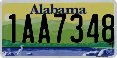 AL license plate 1AA7348