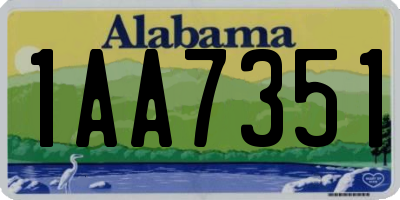 AL license plate 1AA7351