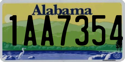 AL license plate 1AA7354