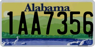 AL license plate 1AA7356