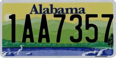 AL license plate 1AA7357