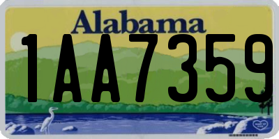 AL license plate 1AA7359