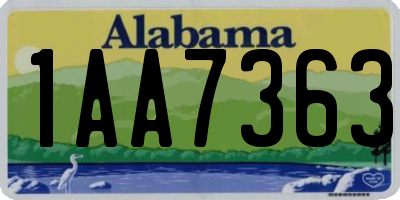 AL license plate 1AA7363