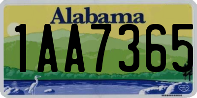 AL license plate 1AA7365