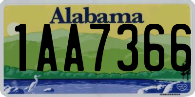 AL license plate 1AA7366