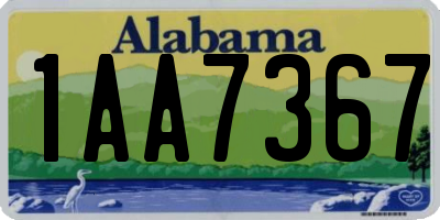 AL license plate 1AA7367