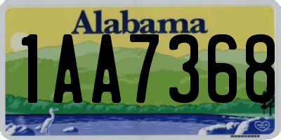 AL license plate 1AA7368