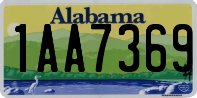AL license plate 1AA7369