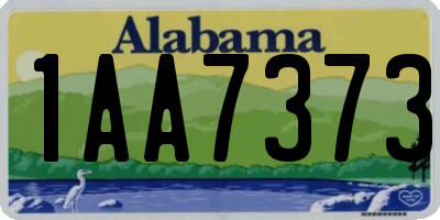 AL license plate 1AA7373
