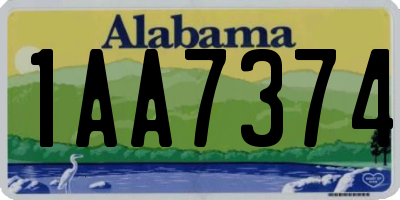 AL license plate 1AA7374