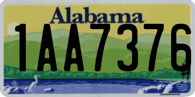 AL license plate 1AA7376