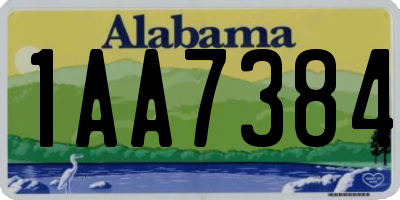 AL license plate 1AA7384