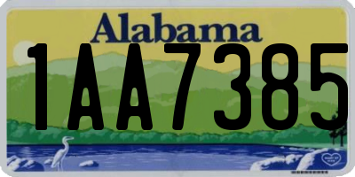 AL license plate 1AA7385