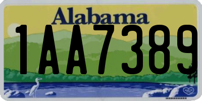 AL license plate 1AA7389