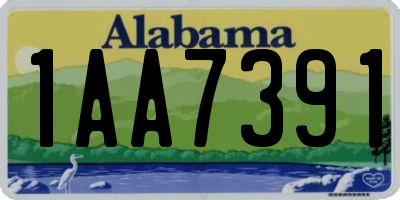 AL license plate 1AA7391