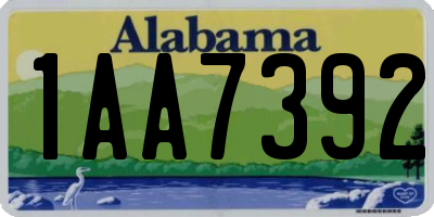 AL license plate 1AA7392