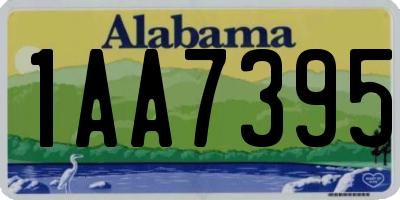 AL license plate 1AA7395