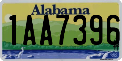 AL license plate 1AA7396