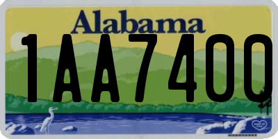 AL license plate 1AA7400
