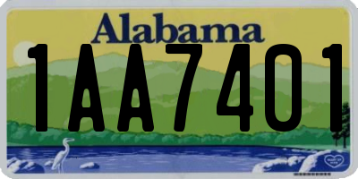 AL license plate 1AA7401