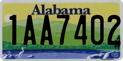 AL license plate 1AA7402