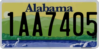 AL license plate 1AA7405