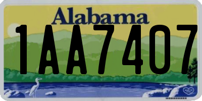 AL license plate 1AA7407