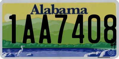 AL license plate 1AA7408