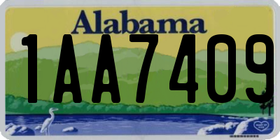 AL license plate 1AA7409