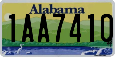 AL license plate 1AA7410