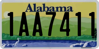 AL license plate 1AA7411