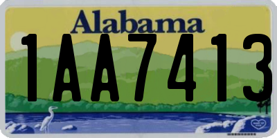 AL license plate 1AA7413